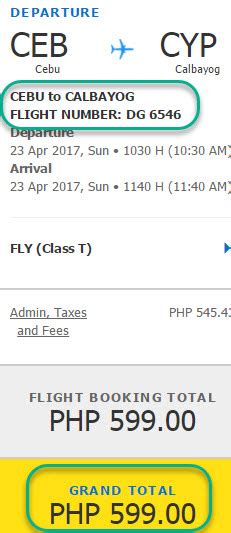 calbayog to cebu flight